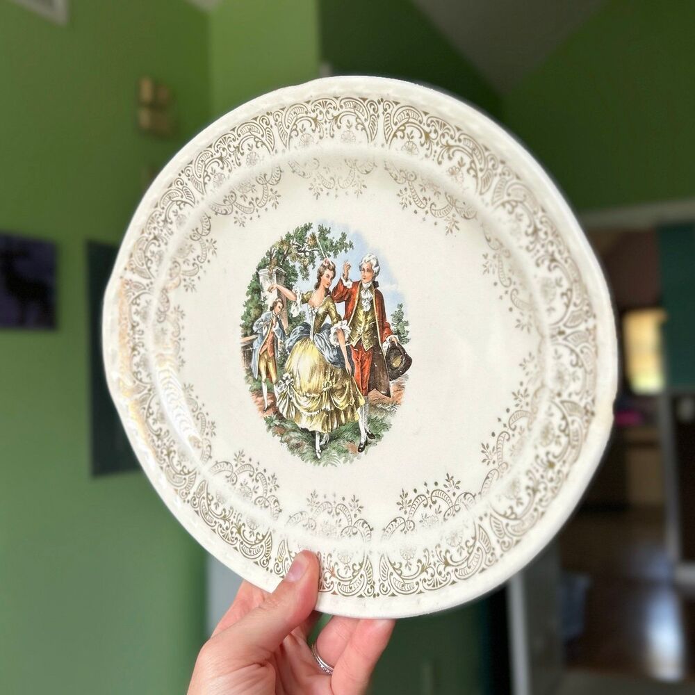 VTG Colonial Dance Oval Platter Plate Kitchenware Display Accent - Picture 3 of 8